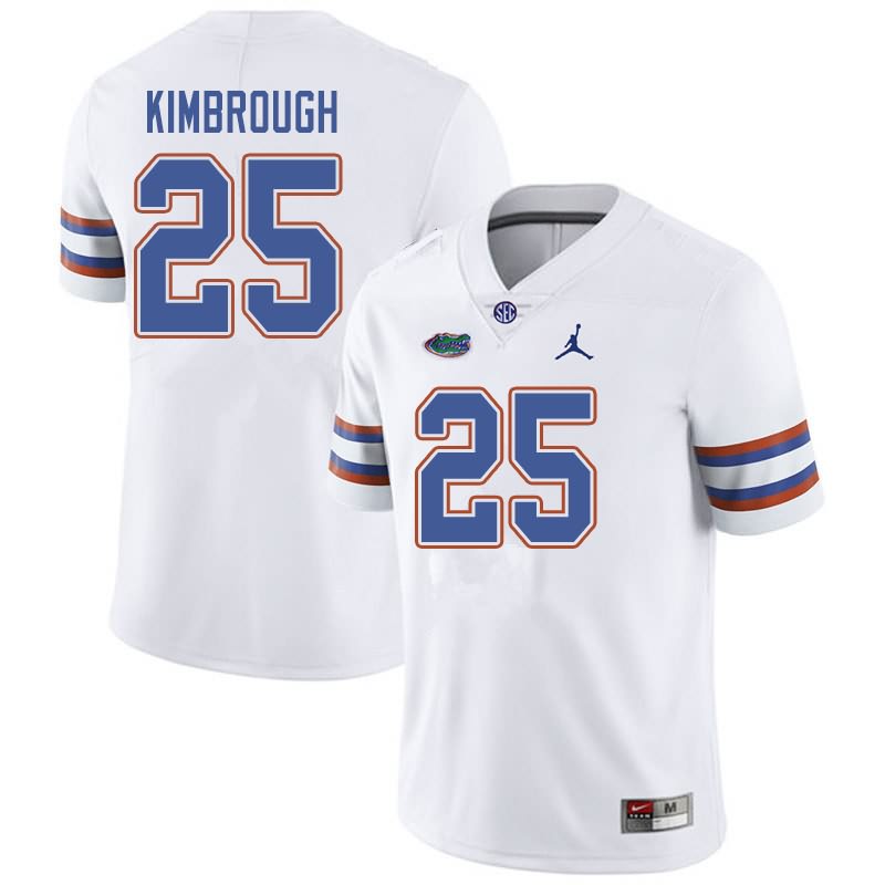 Men's NCAA Florida Gators Chester Kimbrough #25 Stitched Authentic Jordan Brand White College Football Jersey FSC3265LA